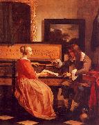 Gabriel Metsu The Music Lesson Norge oil painting reproduction